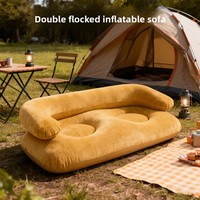 Ensemble de coussins de canapé gonflables en PVC au design moderne et luxueux avec accoudoirs pour le camping en plein air et la détente décontractée