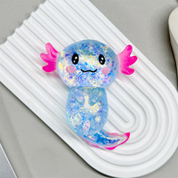 Jouet Squishy Axolotl en Plastique Brillant, Réaliste, à Remontée Lente, Anti-Stress, Unisexe pour Garçons et Filles, Nouveauté Transfrontalière