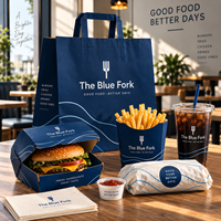 Boîtes d'emballage en papier personnalisées pour snacks, hamburgers et poulet à emporter, avec logo, pour l'emballage alimentaire rapide