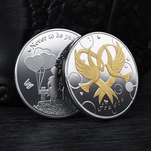 Moneda confesional amor pájaro en forma de corazón conmemorativa oro plata monedas regalo del Día de San Valentín romántico suerte San Valentín moneda - Product Image 2