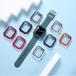 สายนาฬิกาซิลิโคนเหลวแฟชั่นสำหรับ Iwatch 38/40/41มม.,เคสฝาครอบกระจกสำหรับเปลี่ยนสายนาฬิกา - Product Image 4