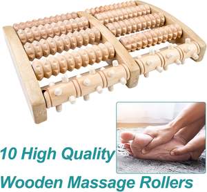 Masajeador de Pies de Madera de Alta Gama Hecho a Mano con 5 Rodillos, Excelente para Aliviar el Dolor de Pies - Product Image 2
