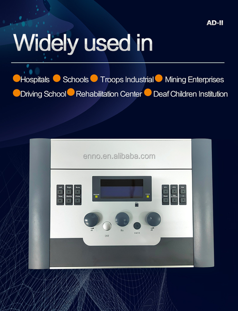 Professional High-precision Eco-Friendly Screening Audiometer Li-ion Battery Portable Hearing Test Both Air Bone Conductor Class