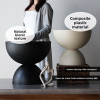 Bac en forme de bol, pot de fleurs en plastique détachable, fontaine de jardinage moderne et minimaliste, style coupe à vin en forme de trophée