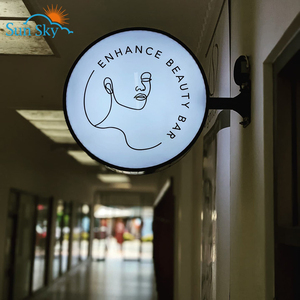 Ngoài trời Acrylic vòng tròn sáng hộp đèn quảng cáo cửa hàng dẫn ánh sáng Hộp signage - Product Image 3