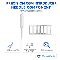 Aiguille d'introduction pour lecteur de glycémie continu Ieeton Medical, à fente, en acier inoxydable SUS316L, composant de précision, tolérance de 0,02 mm, certifiée ISO 13485 pour capteur