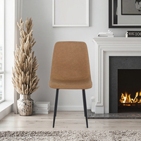 Chaise de salle à manger moderne nordique de luxe avec cadre en fer pour salon