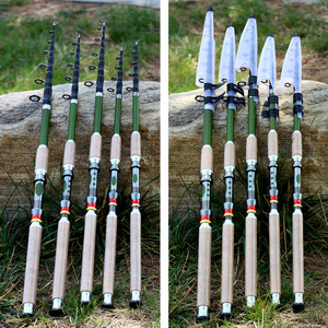 Caña de Pescar Telescópica OEM de 2.1m, 2.4m, 2.7m, 3.0m, 3.6m, con Mango de <span class=keywords><strong>Madera</strong></span> y Carbono, Caña de Spinning Extra Pesada para Pesca de Carpa, Aparejos de Pesca Marítima - Product Image 3