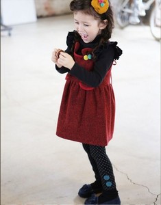 Chian fornitore all'ingrosso manica lunga 100% cotone lavorato a maglia primavera Boutique da ragazza maglietta a collo alto - Product Image 2