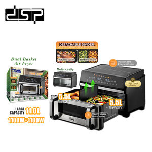 <span class=keywords><strong>Freidora</strong></span> de Aire Eléctrica Digital Profesional de Doble Cesta, 11L, para Uso Doméstico, Venta al Por Mayor OEM - Product Image 6