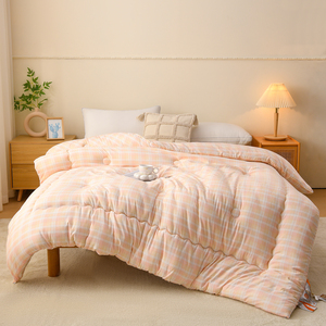 <span class=keywords><strong>Uniqlo</strong></span> ผ้าฝ้ายล้างลายตรวจสอบผ้าห่มถั่วเหลือง - Product Image 4