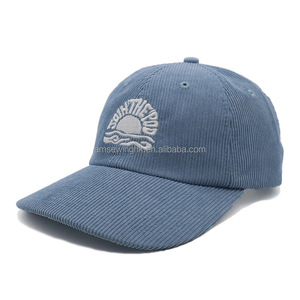 Factory Direct 6 Panel Embroidery Logo Dad Hat High Quality Corduroy Outdoor Gorras Dad Hat Unisex - Product Image 2