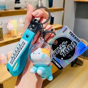 2024 High Quality Fashion Key Chain <b>Keyring</b> Pendant 3D Soft PVC Creative <b>Cute</b> Planet Cat Keychain - Product Image 4