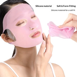 Washable Reusable Silicone Sheet Mask Cover Earloop Facial Mask Holder Prevent Essence Evaporation for Home Skin Care - Product Image 4