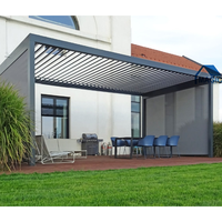 Pergola extérieure télécommandée Pergola à toit persienne motorisée Grande durabilité Gazebos en aluminium modernes personnalisés