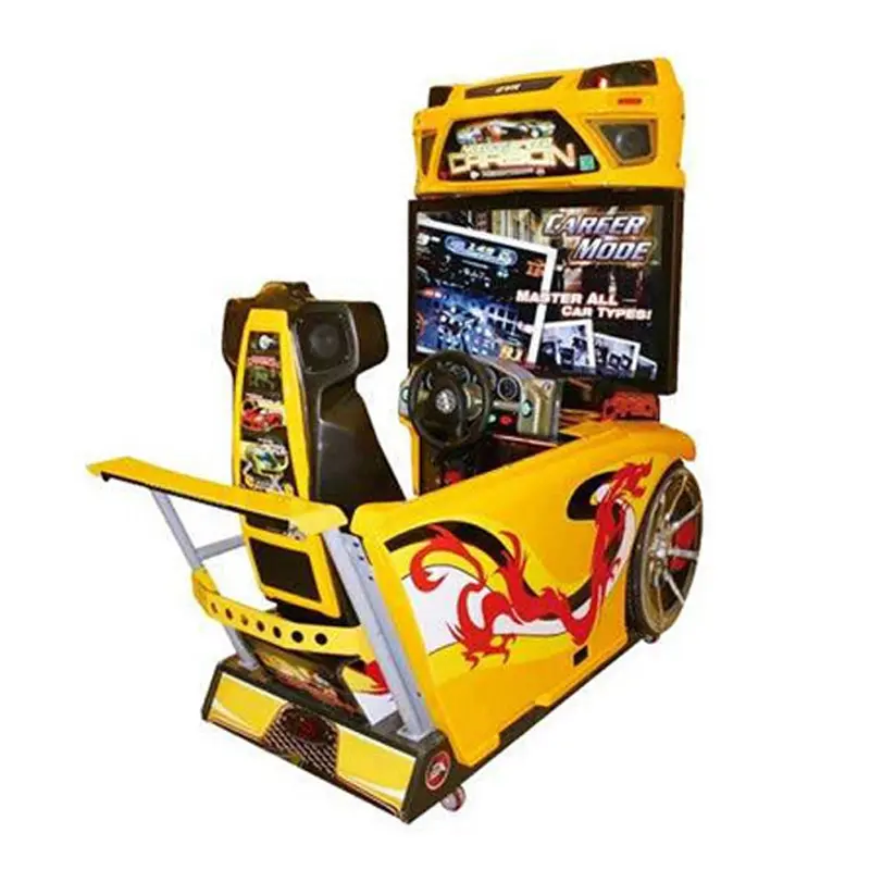 Popular Amusement Park Arcade 2 Players Car Rides Simulator Cockpit Coin Operated Racing Game Machine