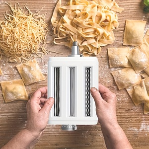 Accessoire pour machine à pâtes pour batteurs sur socle <span class=keywords><strong>Kitchenaid</strong></span> Inclus Rouleau de <span class=keywords><strong>feuille</strong></span> de pâtes, coupe-spaghetti, coupe-fettuccine - Product Image 2