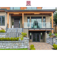 Rampe d'escalier en acier inoxydable et verre, design moderne, double vitrage, balustrades