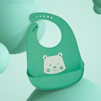 Bavoirs bébé en silicone écologiques sans BPA BABY PARK BPF271 2025, imperméables, ajustables avec fermeture à bouton-pression pour bébés et tout-petits