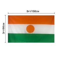 Fanion de drapeaux du Niger imperméable en polyester 3x5 personnalisé promotionnel de haute qualité avec œillets en laiton