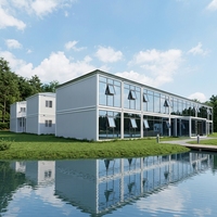 Maisons modulaires préfabriquées en conteneurs à deux chambres, design moderne, construction rapide, appartement résidentiel, bureau