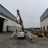 Vente directe usine – Grue araignée mobile pliable de type chenillé, petite grue araignée à bras télescopique, capacité 3 tonnes, hauteur de levage 10 m