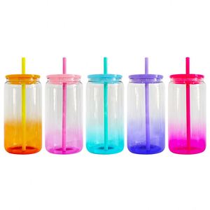 แก้วพลาสติกไล่สีขนาด 16 ออนซ์ พร้อมฝาปิด มีสินค้าในสต็อก - Product Image 1