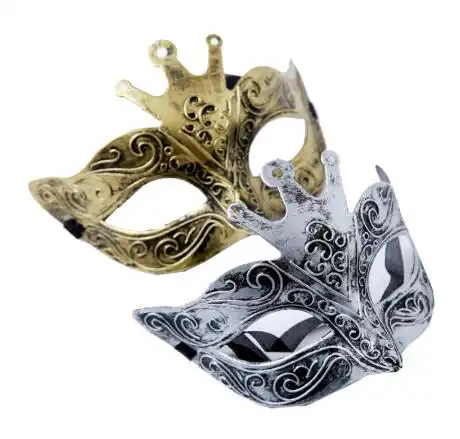 Men's Crown King Venetian Mask Venice Wedding Carnival Party Performance Costume Fashion Lady Mask Masquerade Halloween Props