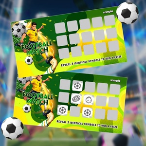 Free Designs Scratch Tickets High Resolution Printing Flexography Sizes <b>Paper</b> Logo Custom Scratch Off Cards - Product Image 1