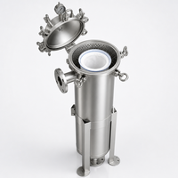 Nouveau type de filtre à sac en acier inoxydable 304/316 pour bière, whisky et liquides, débit de 40 m³/h, taille de particules de 1 µm pour équipement industriel