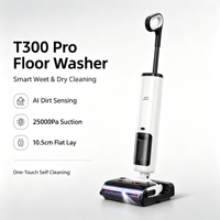 Nettoyeur de sol intelligent T300Pro à pose à plat à 180 degrés, 20000Pa, corps ultra-plat de 10,5 cm, aspirateur sans fil humide et sec, usine ODM
