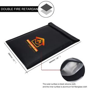 CUSTOM Best A4 Lipo Battery Waterproof Aluminum Foil Fireproof <b>Document</b> <b>Bag</b> Silver Color Handle Fiberglass 15x11 Size - Product Image 5