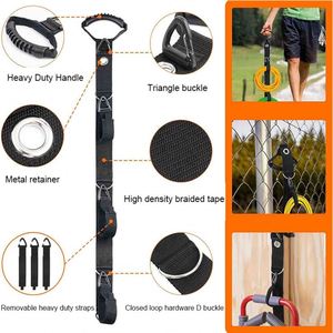 Hot Selling Black Portable Nylon Webbing Strap Carry Handle Heavy Duty Reusable Double Sided <b>Adhesive</b> <b>Hook</b> Loop Storage System - Product Image 2