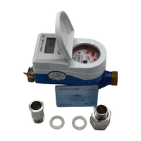 Multi Jet Brass Body RF IC Card Water Meter, Prepayment Intelligent Water Meter With LCD Display for Property Fee Management