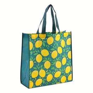 Custom Laminated Non-Woven PET Woven Tote Shopping <b>Bag</b> with Letter Pattern - Product Image 2
