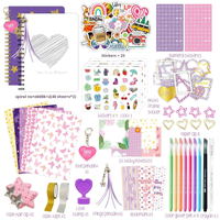 Kit de journal personnalisé fait main en 2 pièces pour filles de 8 à 14 ans, cadeau d'anniversaire - Ensemble de fournitures pour l'art et l'artisanat, scrapbooking