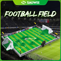 (Sin Caja) Bloques de Construcción para Construir Campos Deportivos, Modelo de Escena de Fútbol, Baloncesto y Voleibol de Playa, Regalo Coleccionable Creativo para Decoración de Aficionados