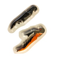 Tire-bouchon de luxe en acier inoxydable pour bouteille de vin Logo personnalisé Gravure au laser Impression sur soie Utilisation durable en bois pour chambre à coucher Promotionnel