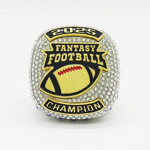 2025 Fantasy Football Ring Personnalisation Usine Blanc, Exquis & Unique Alliage Mode Design Géométrique - Product Image 1