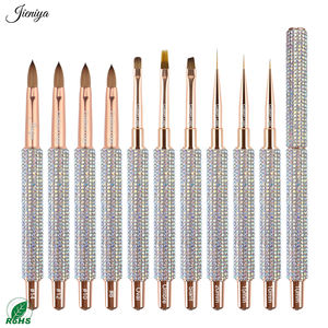 Mango <span class=keywords><strong>de</strong></span> metal con patrón <span class=keywords><strong>de</strong></span> leopardo, pelo puro Kolinsky, pinceles acrílicos para decoración <span class=keywords><strong>de</strong></span> <span class=keywords><strong>uñas</strong></span> - Product Image 2