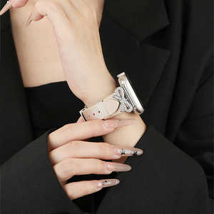 <span class=keywords><strong>สาย</strong></span>รัดหนังประดับโบว์เพชรหรูหราสำหรับ Apple Watch สำหรับ iwatch 11 S10 8 se อัลตร้าสำหรับผู้หญิง - Product Image 4