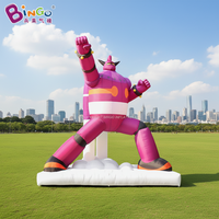Balon Robot Maskot Tiup untuk Iklan, Karakter Kartun Tiup Kustom, Robot Tiup Raksasa untuk Periklanan