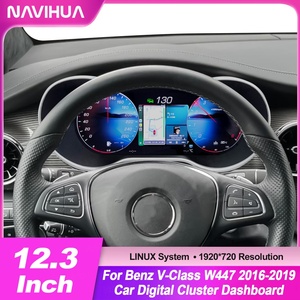 Navihua LCD Dashboard Virtual Cockpit <b>Car</b> Multimedia Player Odometer Screen Carplay <b>for</b> Mercedes Benz V Class W447 2016-2019 - Product Image 2