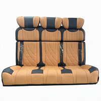 Banc segmenté 3 places vert foncé, pliable en trois parties, transformable en lit, pour fourgon aménagé Mercedes Sprinter