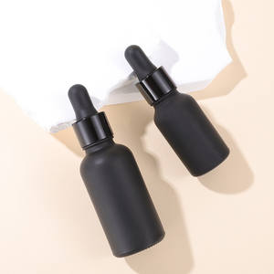 Proveedor de China 5ML 10ML 15ML 20ML 30ML 50ML 100ML Frascos cuentagotas de vidrio de aceite esencial de vidrio negro mate esmerilado recubierto a la venta - Product Image 4