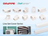 Ensemble de gaines de protection en PVC Dura Cover pour climatiseur, dissimulant les tuyaux en cuivre, le tuyau de drainage et les câbles du climatiseur, gaine de dissimulation pour tuyaux de chauffage, ventilation et climatisation (HVAC)