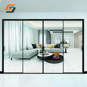 Porte coulissante en verre et aluminium à cadre fin GS pour maisons minimalistes - Product Image 6