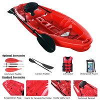 Großhandel Günstiger Preis Kanu Boot HDPE Kunststoff Kanus und Kajaks Blow Moulded Touring Kanu/Kajak Sit On Top Single Seating Kayak