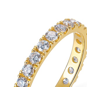 18K Vàng Vàng Hpht Cvd Phòng Thí Nghiệm Grown Kim Cương Eternity Của Phụ Nữ Wedding Party PT950 Rắn Vàng Trang Sức Thanh Lịch Cho Phụ Nữ Người Đàn Ông - Product Image 4