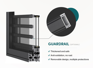 Zekin Mỹ tiêu chuẩn cách âm và cách nhiệt hai lớp cửa sổ kính cường lực với thiết kế Spacer cửa sổ trượt - Product Image 4